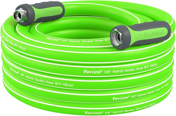 Fevone 35 ft Kink Free Garden Hose with Swivel Handle, All Weather Flexible, Heavy-Duty & Durable, Leak-Free Connection