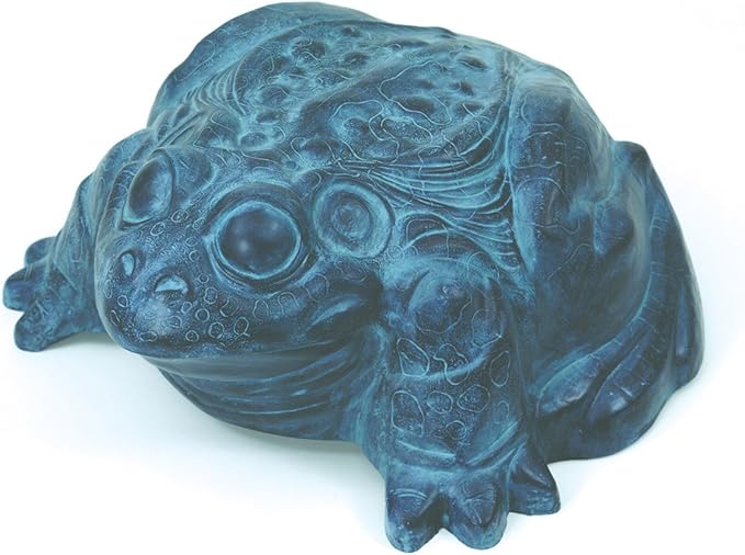 Darwood The Galapagos Frog Hose Hider & Garden Tool Storage Statue - 100 Foot Hose Capacity - Patina Finish