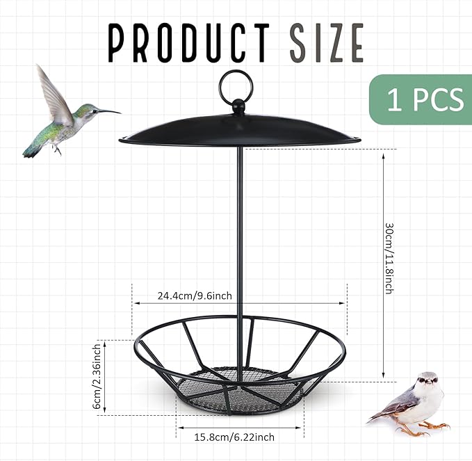 1 Pack Cylinder Bird Feeder Outdoor S-6-2 Seed Cake Feeder Metal Suet Cake Holder Backyard Wild Birdfeeding Bird Feeders for Outdoors Garden