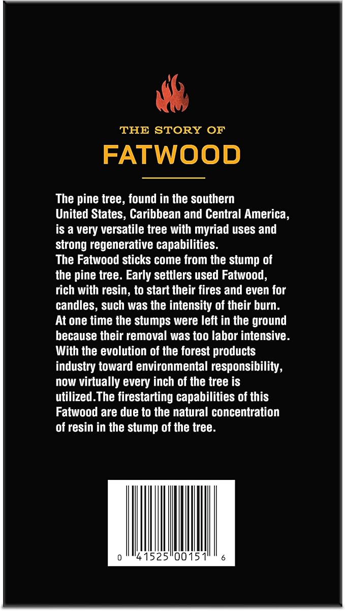 Pine Mountain StarterStikk 100% Natural Fatwood Firestarting Sticks, 5 Pound Natural Firestarting Wood Sticks for Campfire, Fireplace, Wood Stove, Fire Pit, Indoor and Outdoor Use