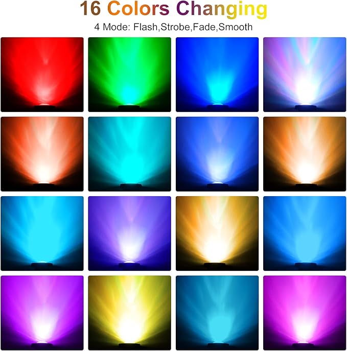 RGB Pond Lights with Timer, LED Underwater Submersible Colorful Landscape Spotlights, 98ft Remote Control IP68 Waterproof Fountain Lights for Fish Aquarium Tank Garden Yard Pool (Set of 2)