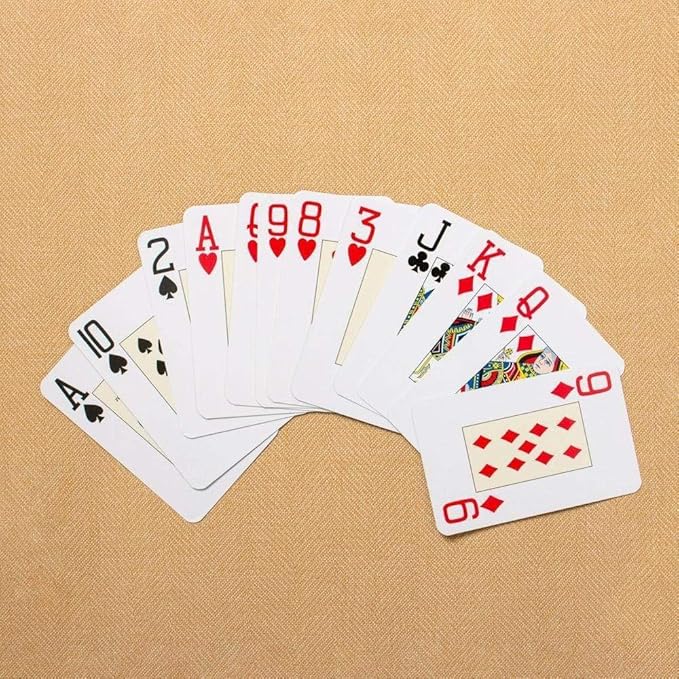 Caspari Palms Large Type Playing Cards-2 Decks Included, Regular, Multicolor (PC126J)