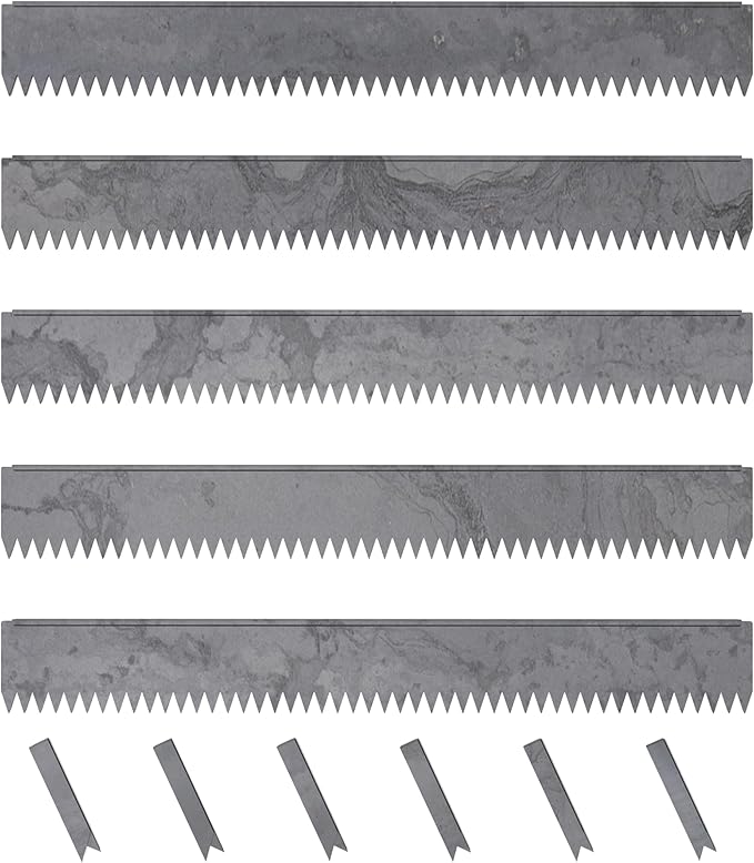 Edge Right - Hammer-in Landscape Edging - 48-inch Strips - 6-inch Depth 1/4-inch Rounded top COR-Ten Steel (5 Pack)