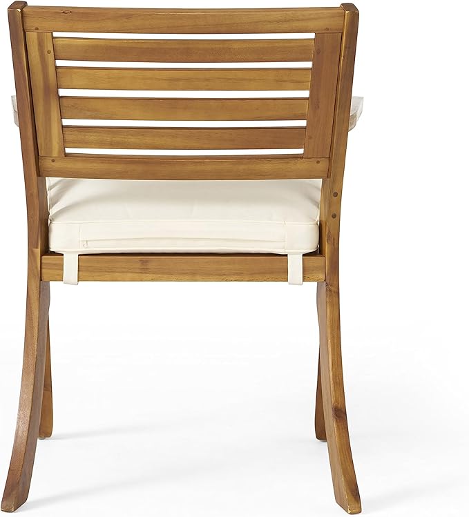 Christopher Knight Home Hermosa Acacia Wood Dining Set, 5-Pcs Set, Teak Finish