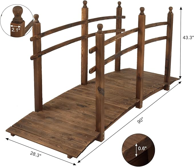 7.5 ft Garden Bridge