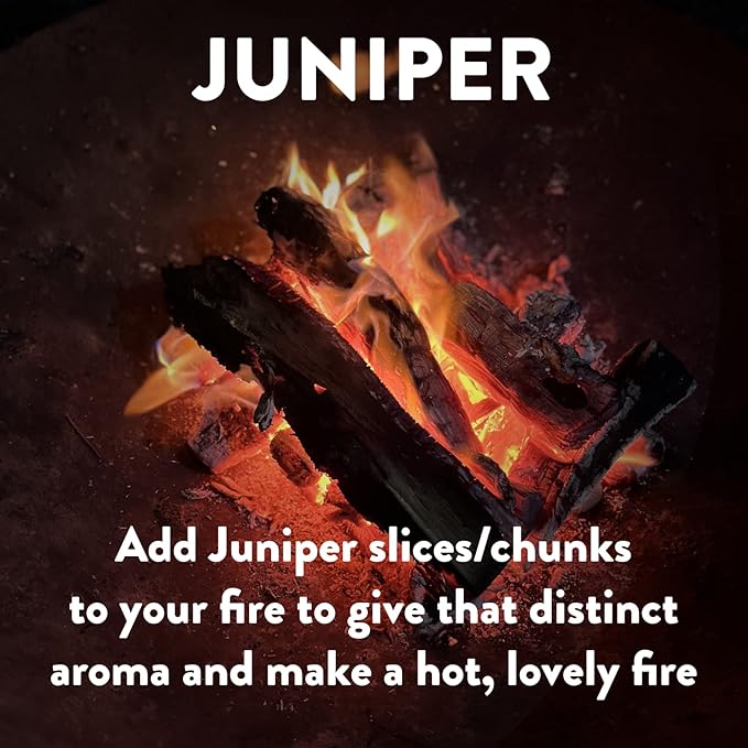 Billy Buckskin 18 LB Juniper Firewood Bundle – Aromatic & Seasoned Wood Logs with Fatwood Starter Sticks for Fire Pit, Campfire, Fireplace, Wood Stoves and Outdoor Grilling