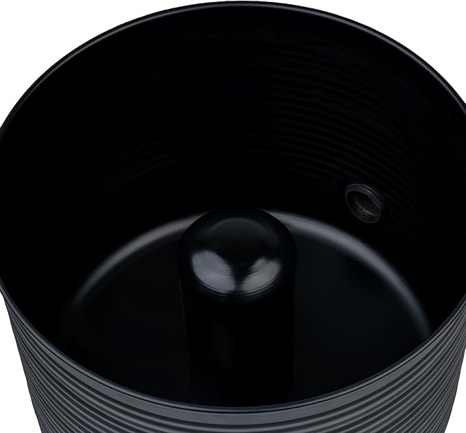 Garden Hose Holder Storage Pot with Lid Antique Ribbed | Water Hose Container Pot Outdoor or Indoor Use | Expandable Water Hose Hider Metal | Holds 125 ft Hose