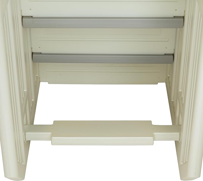 Aqua Select Anti-Slip in-Pool Steps | Pearl White/Cloud Gray Steps | for Above Ground Swimming Pools | Can Mount to Decks 48" to 54" H | Safety Stairs Capacity Up to 350 lbs