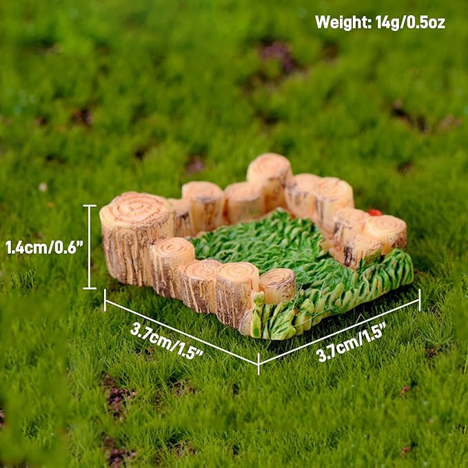 8 Pcs Fairy Garden Accessories Outdoor Resin Miniature Bridge Figurines Mini Lighthouse Tiny Water Well Micro Pond Small Lawn Ornaments Kit for DIY Craft Gift Landscape Dollhouse Succulents Home Decor