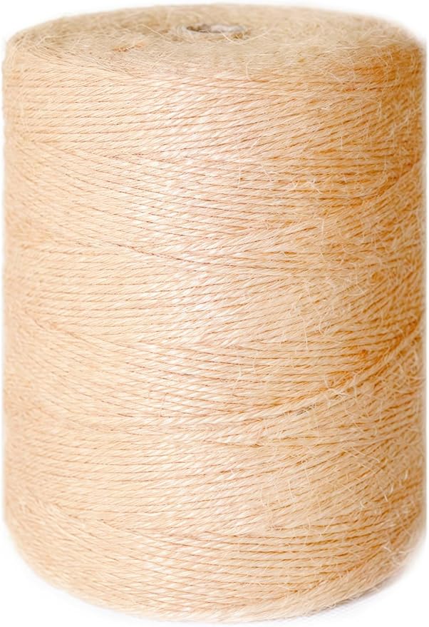 2MM Natural Jute Twine String — 1800Ft Brown Durable Jute Rope, Used for Hand Crochet, Climbing Plant, Gardening Flowers, Home Decorations, Art Crafts Gift Packaging, Weddings, Christmas