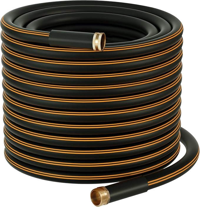 Atlantic Heavy Duty Garden Hose 200 ft x 5/8 Inch Black Color Water Hose.(200 Feet)