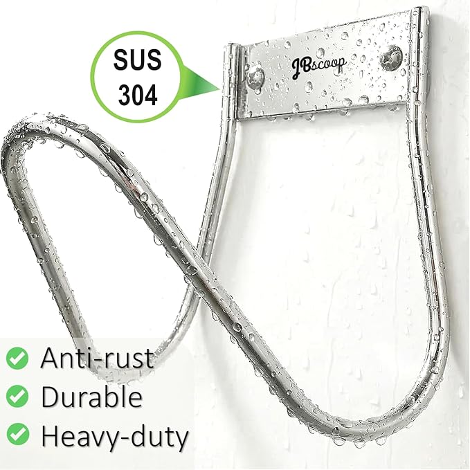 JBscoop Garden Hose Holder Stainless Steel Small Wall Mount Garden Hose Hook, Ideal for Water, Air, Hydraulic Hose, Ropes, Extension Cords Heavy Duty & Rust Proof Set of 2