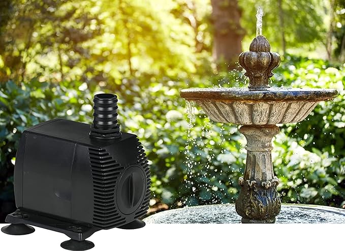 Little Giant PES-700-PW 115-Volt, 725 GPH Magnetic Drive Fountain/Pond Pump with 15-Ft. Cord, Black, 566720