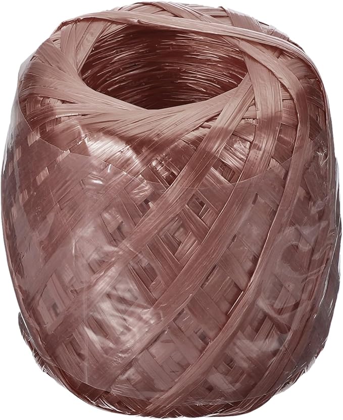 PATIKIL 180m/590Ft Polyester Nylon Plastic Rope, Twine Household Bundles Ropes Roll for Gardening Packing Crafting DIY, Brown