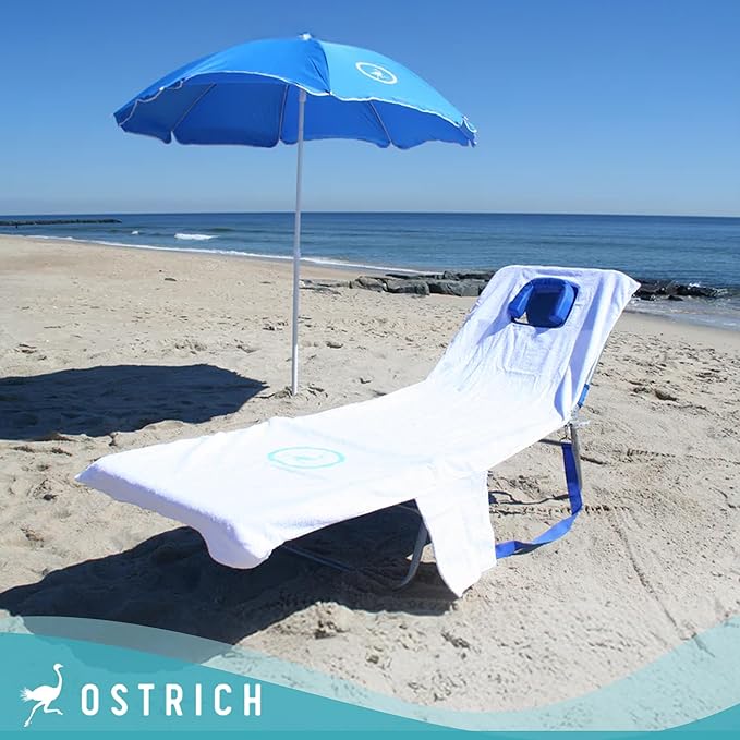 Ostrich Custom-Fitted Chaise Towel, Designed to Fit Chaise Lounge Chairs, Beach Chair Not Included