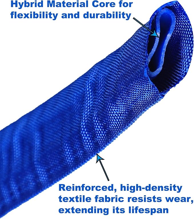 YOTOO Garden Hose 25FT, Lightweight, Durable, Flexible, Non-Expanding, Kink-Free Water Hose with Solid Brass Fittings for Outdoor, Watering flants and flowers, Car Wash，Blue