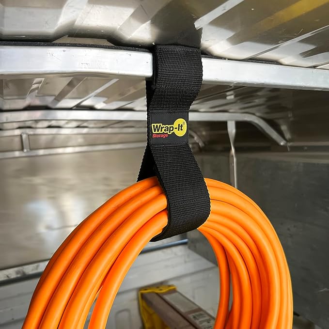 Twin-Straps by Wrap-It Storage - 16" (6-Pack) - Hook and Loop Hanging Cable Wrap for Multi-Purpose Cord and Hose Storage