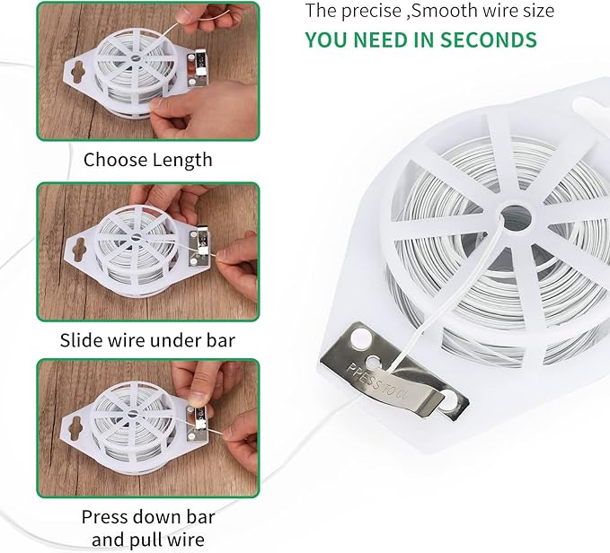 KINGLAKE 328 Feet Plastic Plant Twist Tie White Garden Plants Tie Multi-Use for Secure Vines,Plants
