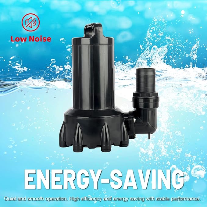 OYO WATER Large 5000GPH Submersible Outdoor Inline Pond Pump High Head Water Pump for Garden Waterfall Fountain Water Circulation for Koi Fish Pond
