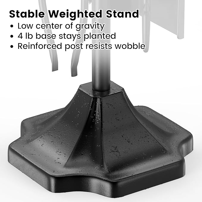 GameXcel 5PC Fireplace Tools Set - Fireplace Accessories Tool Set with Stand - 32" Wrought Iron Heavy Duty - Indoor Outdoor Fire Pit Wood Stove Hearth - Poker Tongs Shovel Brush - Black