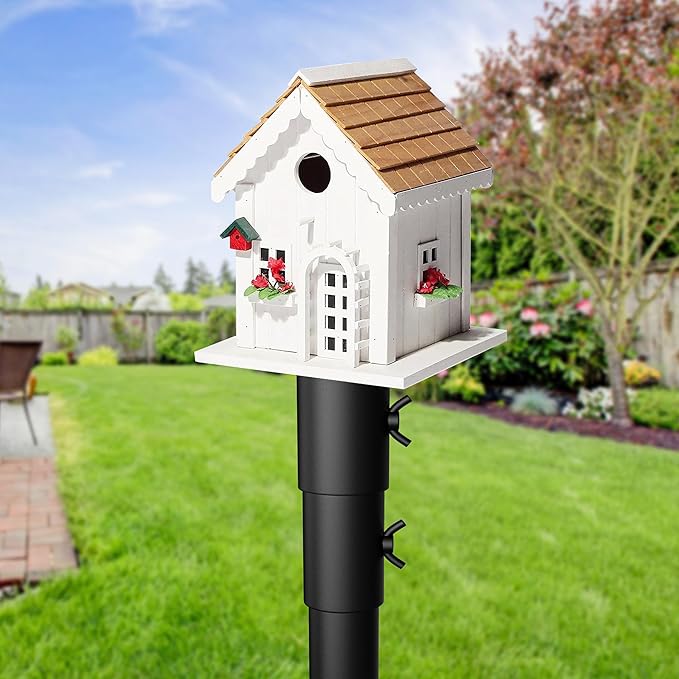 Bird Feeder Pole Mount Adapter,180°Rotation for Easy Setup and Secure Installation