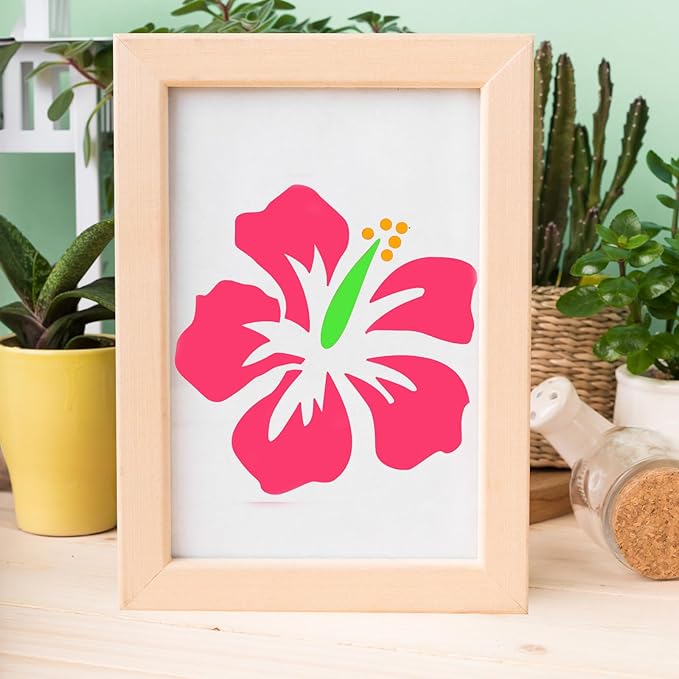 12PCS Large Flower Stencils for Painting, 12x12 Inch Reusable Floral Stencils, Rose Hibiscus Daisy Sunflower Stencil, Flower Stencil for Wall, Garden, Fence, Furniture, Wood, Garden, Fabric, DIY Decor