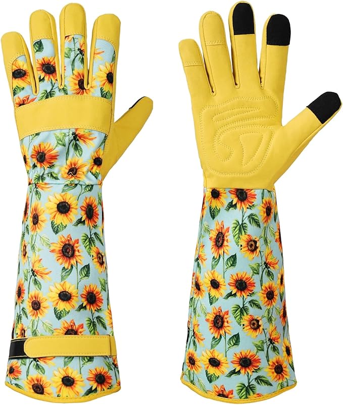 Gardening Gloves for Women Long Sleeve Garden Gloves Ladies Light Protective Gloves for Yard & Outdoor Work