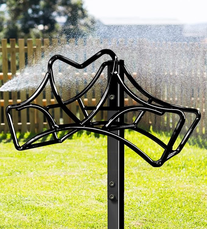 Outdoor Garden Freestanding Hose Holder Stand, Heavy Duty Metal Water Pipe Storage Rack Stake for Backyard, Black