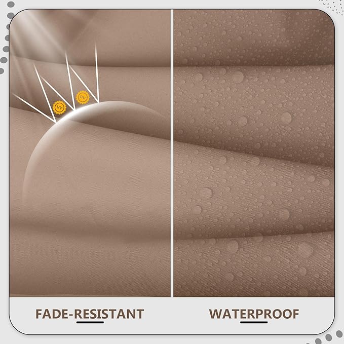 22" x 22" x 6" Outdoor Deep Seat Cushions - Waterproof & Fade Resistant Patio Furniture Replacement Cushions, Non-Slip Outdoor Cushions Fit Loveseats, Couches, Chairs, and Sofas