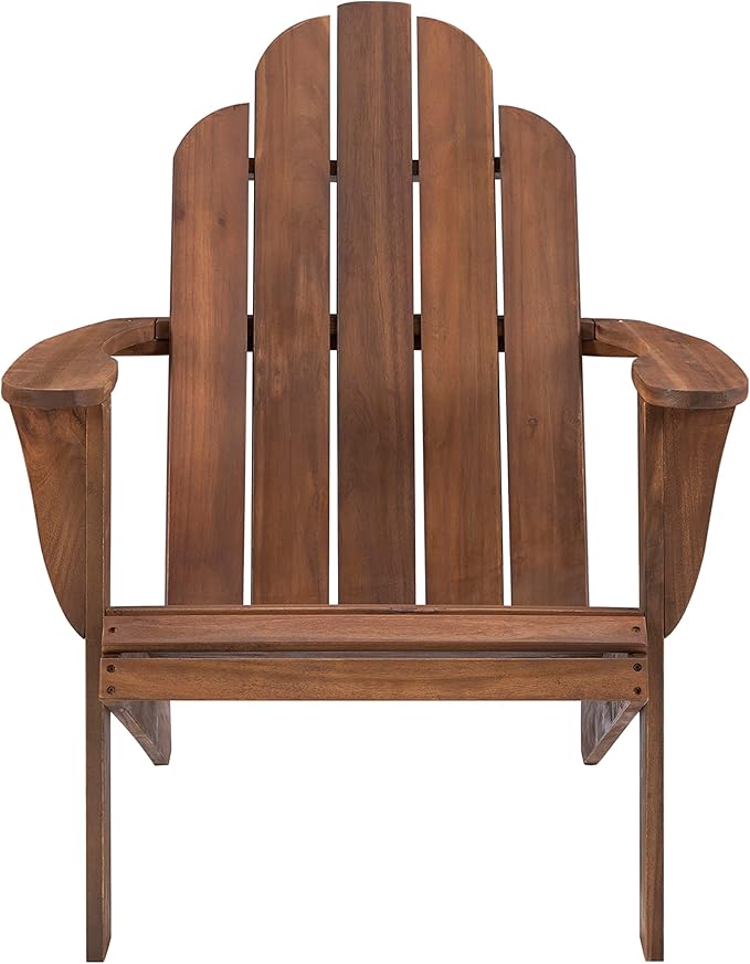 Linon Home Dcor Home Decor Teak Wood Stock Chair, 30.4" wx37.6 dx37.8 h, Stain