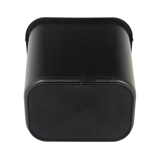 Amazon Basics Rectangular Commercial Office Wastebasket, Easy to Clean, Space-Saving, 10 Gallon, Black