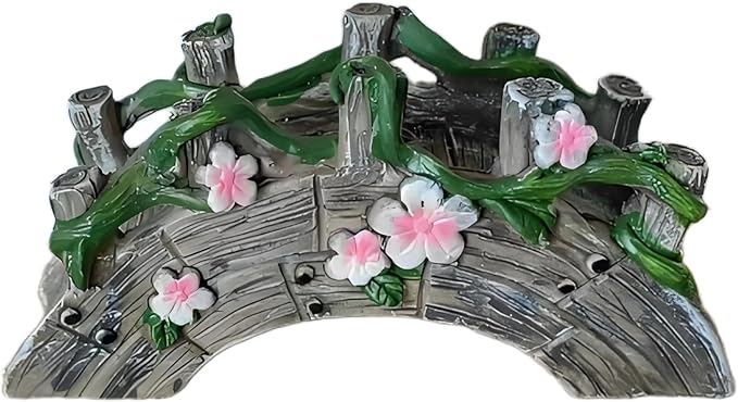 MUAMAX Fairy Garden Bridge Mini Bridge for Fairy Garden Flower Bridge Resin Arched Artificial Little Bridge Micro Landscape Bridge for Dollhouse Ornaments Fairy Garden Accessories
