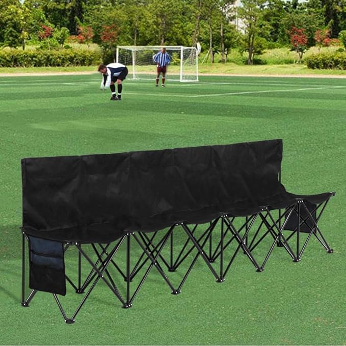 Yaheetech Foldable Sideline Bench 600D Oxford Double Layer Fabric