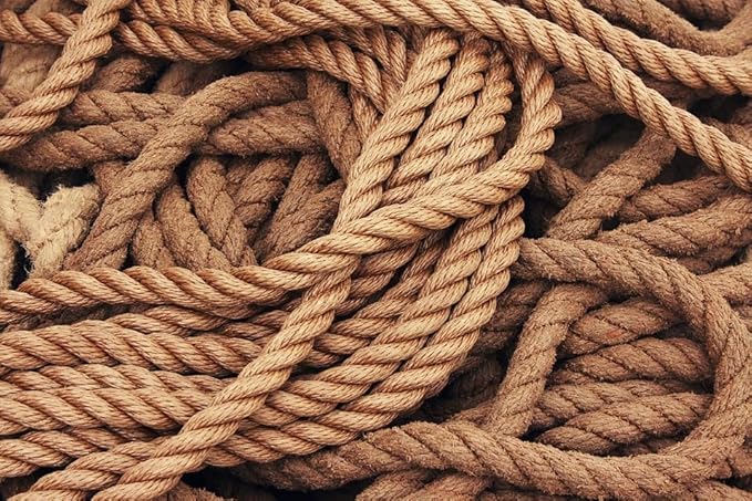 Jute Rope Garden Twine String Indoor and Outdoor DIY Twisted Manila Rope Home Decor Crafts for Gardening Thick Rope Natural Nautical Nemp Strong Jute Rope (10, 1.5 inch)