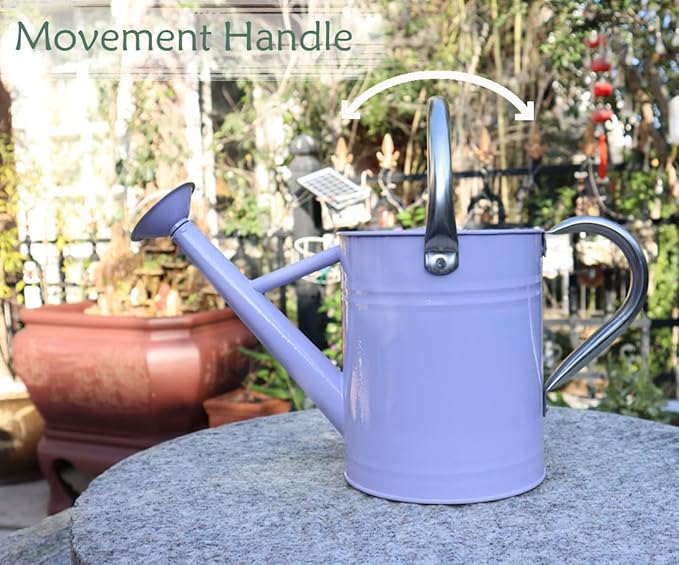 Metal Watering Can 1 Gallon with Removable Spout, Ideal Plant Watering Can for Indoor and Outdoor Plants (1 Gallon Purple)