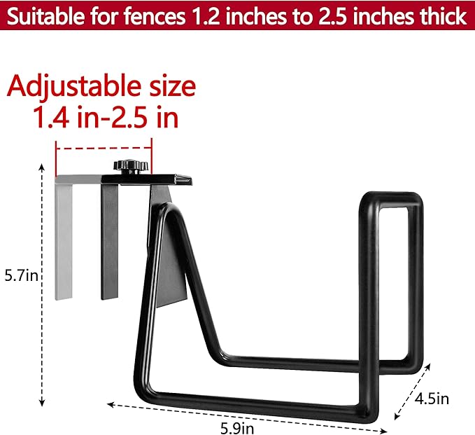 Adnee 2 Pack Garden Hose Holder - Heavy Duty Wall Mount Hose Hanger - Adjustable Hose Reel Hose Hooks for Water Hose Storage and Extension Cords