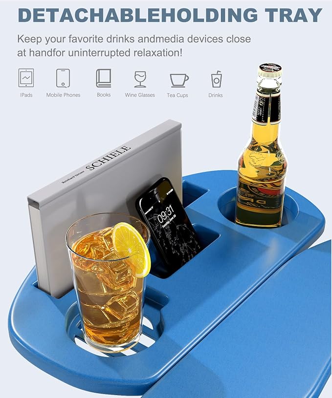 Adjustable Adirondack Chair with Retractable Ottoman Set of 6, HDPE Folding Adirondack Chair with Cup Holder, All Weather Fire Pit Chair for Outdoor.