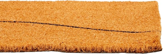 Juvale Natural Coco Coir Large Door Mat, Happy Place Long Outdoor Rug (17 x 60 in)
