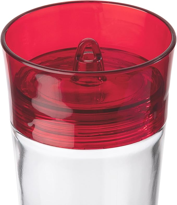 More Birds Garnet Hummingbird Feeder, Glass Bottle, 7 Feeding Ports, 20-Ounce Nectar Capacity, Beige, Model Number: 36IN