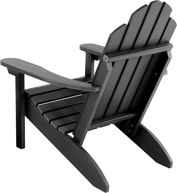 Highwood Classic Westport Adirondack Chairs, 2-Piece Set, Black