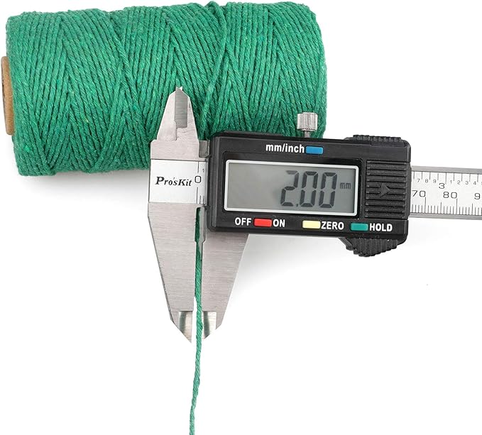 jijAcraft Green Twine String, 328 Feet St. Patrick's Day Bakers Twine String, 2MM Heavy Duty Packing String for St. Patrick's Day DIY Crafts Decoration, Gift Wrapping, Present Craft Wrapping