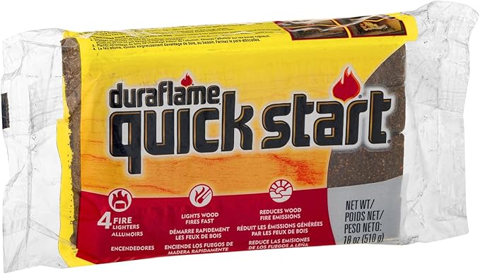 Duraflame Quick Start Firelighters – Easy, Fast-Starting Fire Starters Made with Wax & Recycled Biomass Fibers for Fireplaces, Fire Pits, Wood Stoves & Campfires (2 Pack)