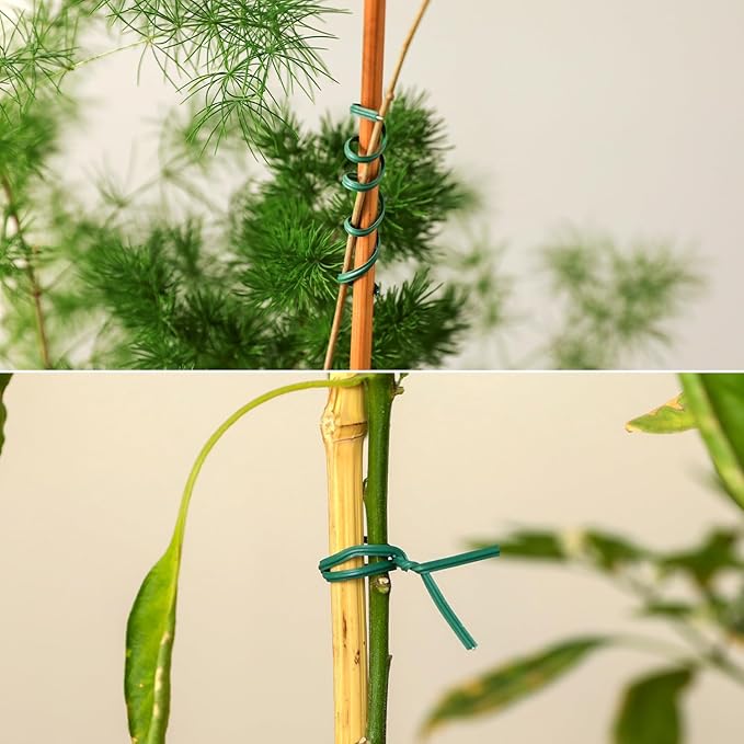 Tangyinrd 300 Pcs 6 inch Blackish Green Plastic Twist Ties, Cable Ties, for Bags, Gardening Tools