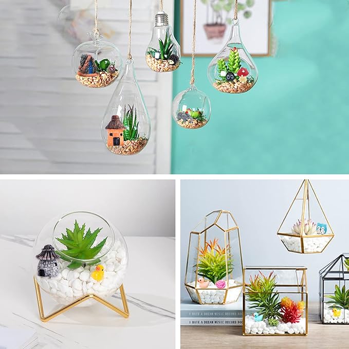 200 Pieces Fairy Garden Accessories, Mini Resin Ducks, Fairy Garden Kit, Miniature Figurines, Micro Landscape Ornaments Kit