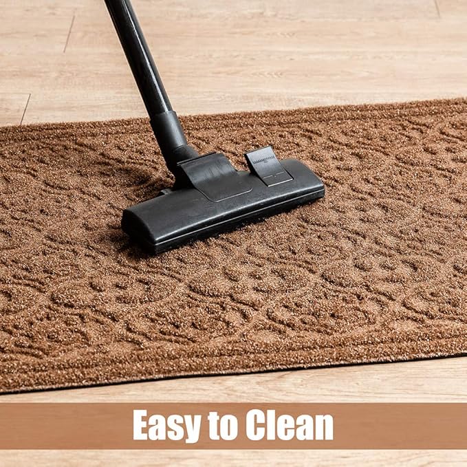 Outdoor Mats for Front Door 36 x 24 inch Large Floor Outside Entrance Welcome Exterior Entry Waterproof All-Season All-Weather Rug Mud Trapper Natural Rubber Heavy Duty Entryway Brown