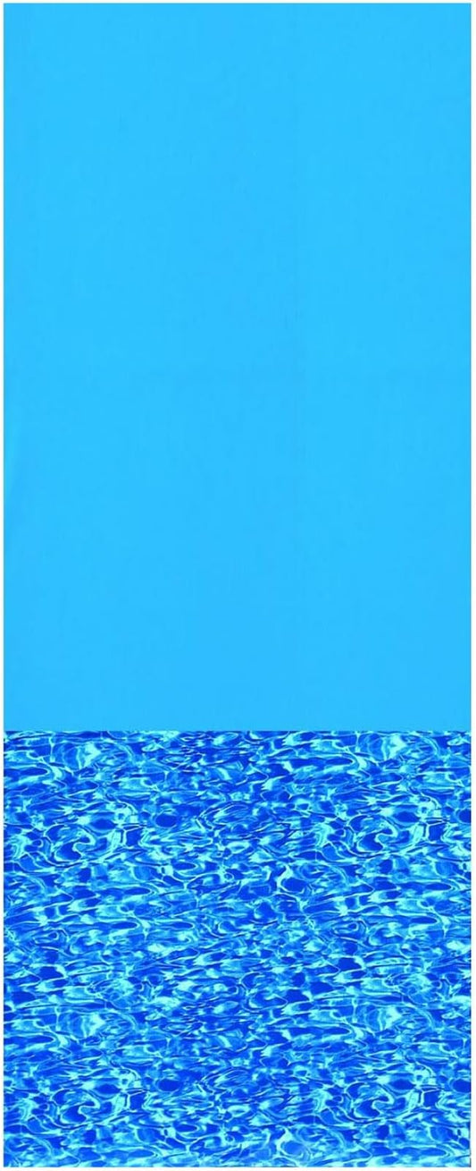 Swimline 18 Foot Round Durable 20 Gauge Vinyl Wall Overlap Pool Liner Cover for 48 and 52 Inch Above Ground Swimming Pools, Blue
