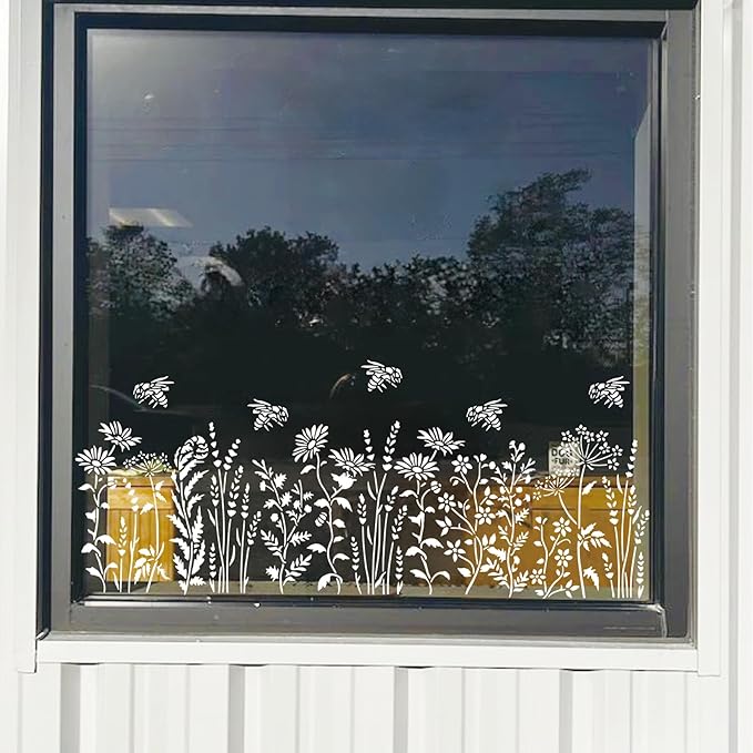 Large Flower Stencils for Painting on Wall, Wildflower Stencils for Crafts Reusable Spring Plant Floral Stencil Templates for Garden Walls Fence Floor Furniture Shirts Canvas (flower6)