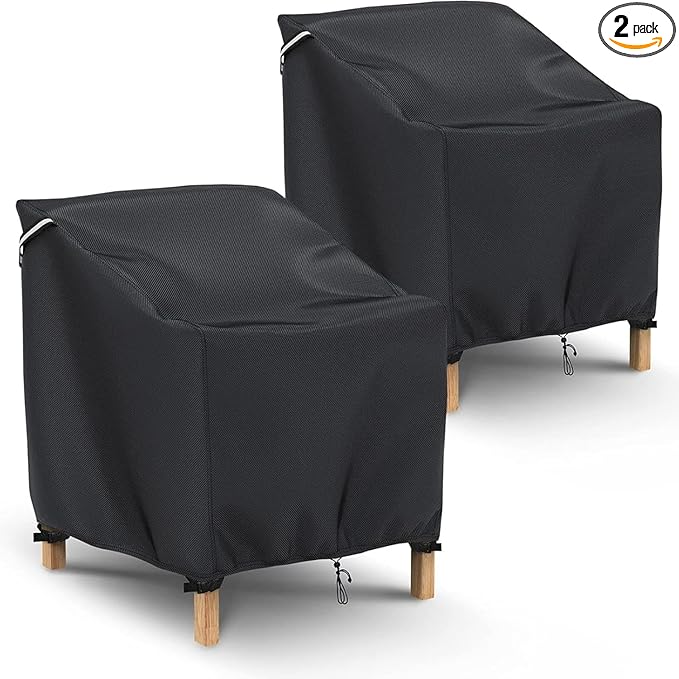 Gasadar Patio Chair Cover - 2 Pack, Patio Furniture Covers Waterproof, Heavy Duty Outdoor Chair Covers, Lawn Outdoor Furniture Cover -37" W x 30" D x 31" H