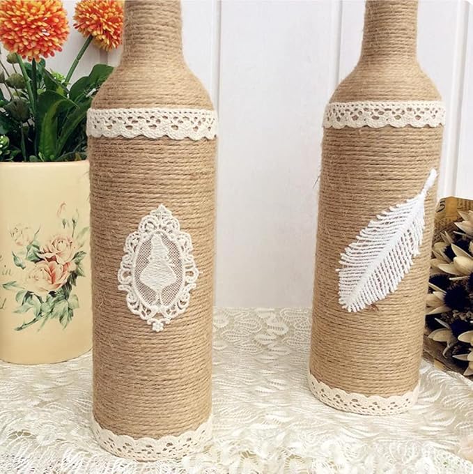 ARISKEY Natural Jute Twine,3Ply String for Crafts 1640 Feet Long Cord Suitable for Crafting,Gardening,Tomato, Climbing Plant,Tie Floristry,Strong Enough for Outdoor Heavy-Duty Use