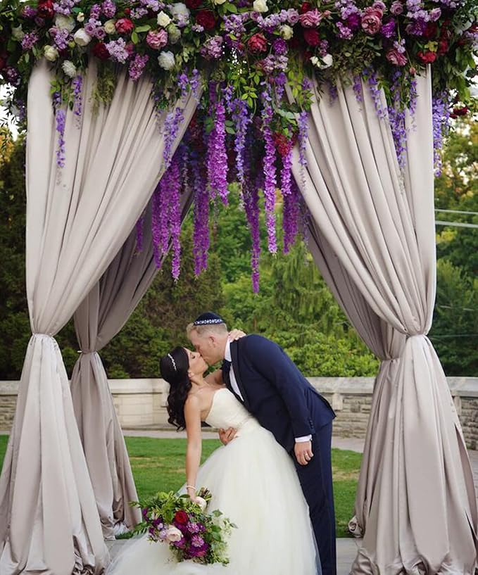 12pcs Artificial Wisteria Flowers 3.6 Feet/Piece Purple Dense Artificial Fake Wisteria Vine Ratta Hanging Garland Silk Flowers String Home Party Wedding Decor（Purple-Dense）